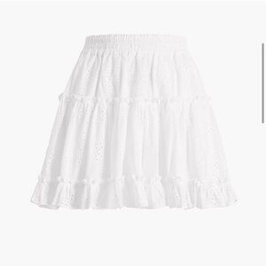 NWT Hill House Paz White Eyelet Mini Skirt